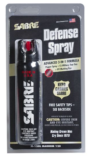 Picture of Sabre M120l Magnum Self Defense Police Magnum Pepper Spray Range 8-10 Ft 4.36 Oz 