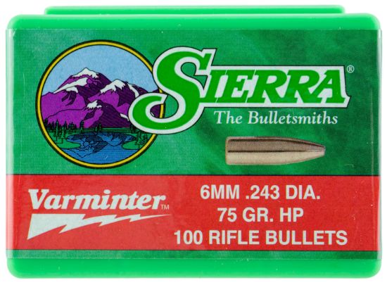 Picture of Sierra 1510 Varminter 6Mm .243 75 Gr Hollow Point/ 100 Per Box 