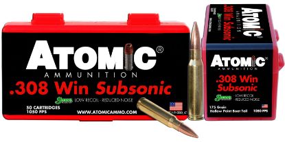Picture of Atomic Ammunition 00430 Rifle Subsonic 308 Win 175 Gr Subsonic 50 Per Box/ 10 Case 