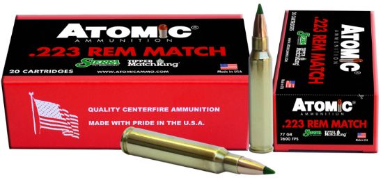 Picture of Atomic Ammunition 00459 Rifle Match 223 Rem 77 Gr Tipped Matchking 20 Per Box/ 10 Case 