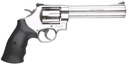 Picture of Smith & Wesson 163638 Model 629 Classic 44 Rem Mag Or 44 S&W Spl Stainless Steel 6.50" Barrel & 6Rd Cylinder, Satin Stainless Steel N-Frame, Red Ramp Front/White Outline Rear Sights 