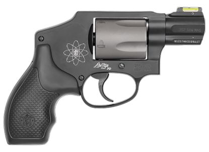 Picture of Smith & Wesson 163062 Model 340 Personal Defense 357 Mag Or 38 S&W Spl +P 1.88" Black Stainless Steel Barrel, 5Rd Titanium Cylinder , Black Scandium Alloy J-Frame , Hiviz Fiber Optic Green Front Sight