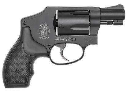 Picture of Smith & Wesson 162810 Model 442 Airweight 38 S&W Spl +P 5 Shot 1.88" Stainless Steel Barrel, Carbon Steel Cylinder, Aluminum J-Frame, Black Metal Finish, Internal Lock 