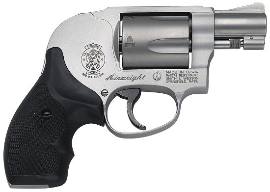 Picture of Smith & Wesson 163070 Model 638 Airweight 38 Special + P 5 Shot 1.88" Stainless Steel Barrel/Cylinder, Matte Silver Aluminum Alloy J-Frame, Polymer Grip, Internal Lock 