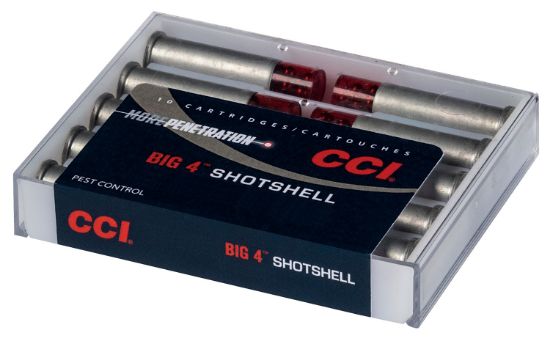 Picture of Cci 3712Cc Big 4 Shotshell 9Mm Luger 45 Gr Shotshell #4 Shot 10 Per Box/ 20 Case 