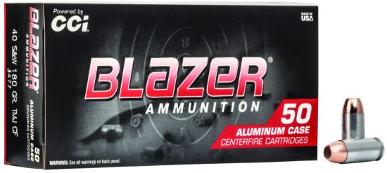 Picture of Cci 3477 Blazer Clean-Fire Handgun 40 S&W Lead Free 180 Gr Total Metal Jacket 50 Per Box/ 20 Case 