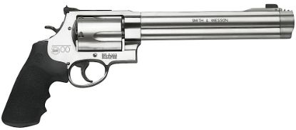 Picture of Smith & Wesson 163500 Model 500 500 S&W Mag Stainless Steel 8.38" Barrel & 5Rd Cylinder, Satin Stainless Steel X-Frame, Fixed Compensator, Internal Lock 