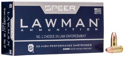 Picture of Speer 53826 Lawman Training Clean-Fire 9Mm Luger 147 Gr Total Metal Jacket Flat Nose 50 Per Box/ 20 Case 