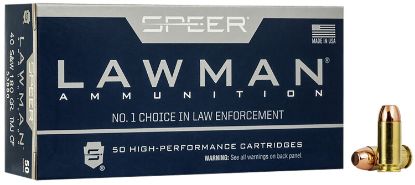 Picture of Speer 53880 Lawman Training Clean-Fire 40 S&W 180 Gr Total Metal Jacket Round Nose 50 Per Box/ 20 Case 