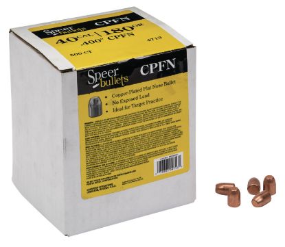 Picture of Speer Bullets 4713 Handgun Plinking 40 Caliber .400 180 Gr Flat Nose 500 Box 