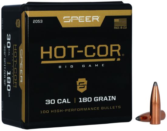 Picture of Speer 2053 Hot-Cor 30 Cal .308 180 Gr Spitzer Soft Point 100 Per Box/ 5 Case 