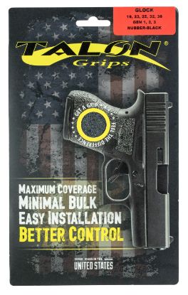 Picture of Talon Grips 104R Adhesive Grip Compatible W/Glock Gen1-3 Glock 19/23/25/32/38, Black Textured Rubber 