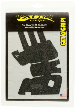 Picture of Talon Grips 110G Adhesive Grip Compatible W/Glock 19/23/25/32/38 Gen4 W/No Backstrap, Black Textured Granulate 