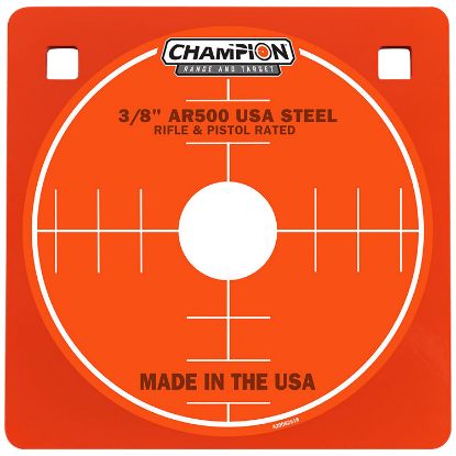 Picture of Champion Targets 44905 Center Mass 8" Rifle Gray Ar500 Steel Square 3/8" Thick Hanging 