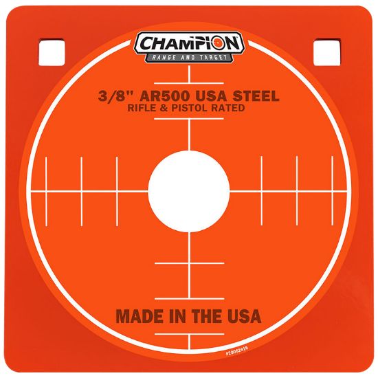 Picture of Champion Targets 44905 Center Mass 8" Rifle Gray Ar500 Steel Square 3/8" Thick Hanging 