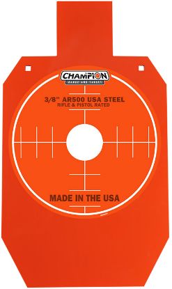 Picture of Champion Targets 44906 Center Mass Pistol/Rifle Gray Ar500 Steel 33% Ipsc Silhouette 0.38" Thick Hanging 