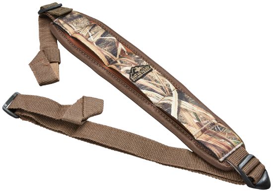 Picture of Butler Creek 190024 Comfort Stretch Shotgun Sling Mossy Oak Shadow Grass Blades Neoprene W/Non-Slip Grippers 44" Oal 2.50" Wide Adjustable Design 