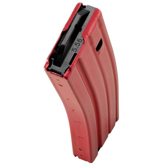 Picture of Duramag Speed™ 223 Rem 300 Blk 30 Round Ar-15 Style Red Aluminum Magazine Black Agf