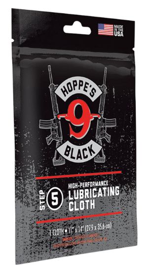 Picture of Hoppe's Hblc Black Lube Cloth Treated With Hoppe's Black Oil 11" X 14" Resealable Bag 