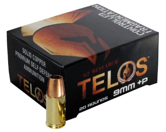 Picture of G2 Research G00619 Telos 9Mm Luger +P 92 Gr Fracturing Copper Hollow Point 20 Per Box/ 25 Case 