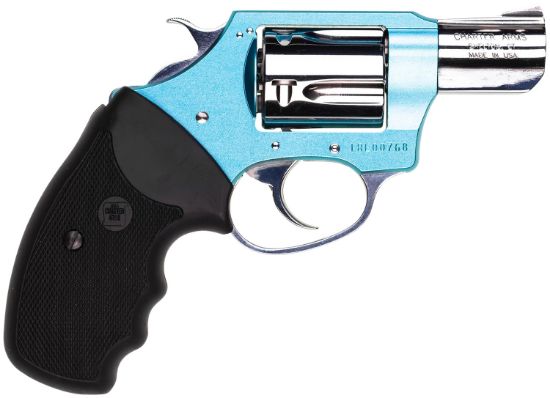 Picture of Charter Arms 53879 Undercover Lite Blue Diamond 38 Special 5Rd 2" Hi-Polished Stainless Barrel/Cylinder, Aluminum Frame W/Blue Diamond Finish, Finger Grooved Black Rubber Grip 