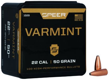 Picture of Speer 1029 Varmint 22 Cal .224 50 Gr Jacketed Soft Point 100 Per Box/ 5 Case 