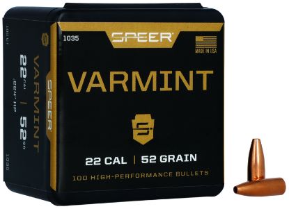 Picture of Speer 1035 Varmint 22 Cal .224 52 Gr Hollow Point 100 Per Box/ 5 Case 