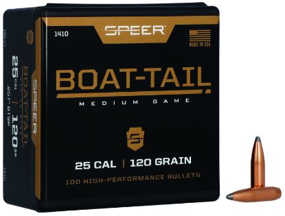 Picture of Speer 1410 Boat-Tail 25 Cal .257 120 Gr Jacketed Soft Point Boat Tail 100 Per Box/ 5 Case 