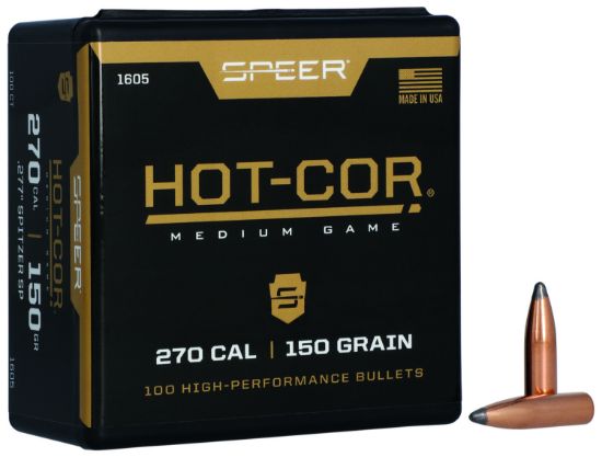 Picture of Speer 1605 Hot-Cor 277 Cal .28 150 Gr Spitzer Soft Point 100 Per Box/ 5 Case 