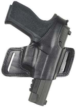 Picture of Bianchi 15718 Black Widow Owb Size 14 Black Leather Belt Slide Fits Glock 17 Fits Glock 19 Fits Glock 22 Right Hand 