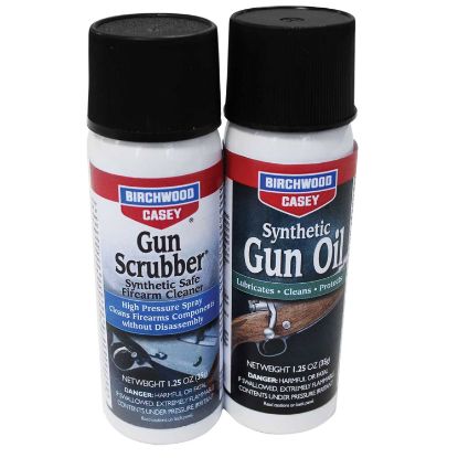 Picture of Birchwood Casey 33329 Gun Scrubber & Synthetic Gun Oil Combo Pack 1.25 Oz Aerosol 2 Pack 