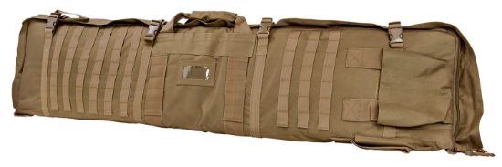 Picture of Ncstar Cvsm2913t Vism Deluxe Rifle Case With Molle Webbing, Id Window, Padding & Tan Finish Folds Out To 66" L X 35" W Shooting Mat 48" L X 11" H X 1.75" D Interior Dimensions 