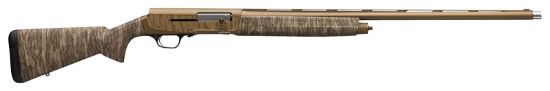 Picture of Browning 0118472004 A5 Wicked Wing 12 Gauge With 28" Barrel, 3.5" Chamber, 4+1 Capacity, Burnt Bronze Cerakote Metal Finish & Mossy Oak Bottomland Synthetic Stock Right Hand (Full Size) 