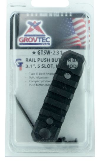 Picture of Grovtec Us Inc Gtsw231 3.1 Inch 5 Slot With Push Button Bases Keymod Black Anodized 