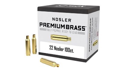 Picture of Nosler 10067 Premium Brass Unprimed Cases 22 Nosler Rifle Brass/ 100 Per Box 