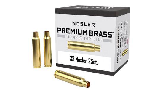 Picture of Nosler 10222 Premium Brass Unprimed Cases 33 Nosler Rifle Brass/ 25 Per Box 