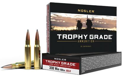 Picture of Nosler 60101 Trophy Grade Long-Range 308 Win 168 Gr Nosler Spitzer Accubond Long Range 20 Per Box/ 10 Case 