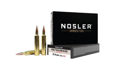 Picture of Nosler 51287 Match Grade 28 Nosler 168 Gr Custom Competition Hollow Point Boat Tail 20 Per Box/ 10 Case 