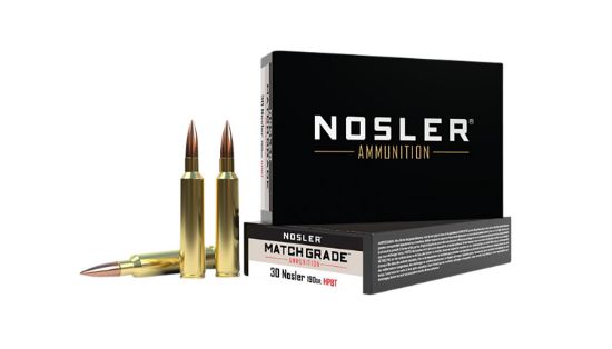 Picture of Nosler 60029 Match Grade 30 Nosler 190 Gr Custom Competition Hollow Point Boat Tail 20 Per Box/ 10 Case 