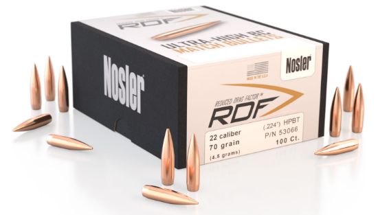 Picture of Nosler 53066 Rdf Match 22 Cal .224 70 Gr Hollow Point Boat Tail/ 100 Per Box 