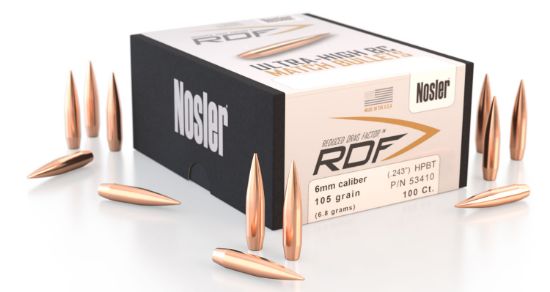 Picture of Nosler 53410 Rdf Match 6Mm .243 105 Gr Hollow Point Boat Tail/ 100 Per Box 