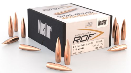 Picture of Nosler 53170 Rdf Match 30 Cal .308 175 Gr Hollow Point Boat Tail/ 100 Per Box 