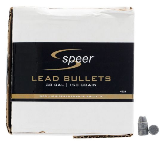 Picture of Speer 4624 Handgun 38 Cal .358 158 Gr Lead Semi Wadcutter 500 Per Box/ 1 Case 