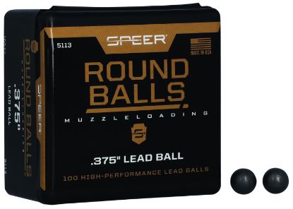 Picture of Speer 5113 Lead Balls 36 Cal Lead Ball .375 Dia 79 Gr 100 Per Box/ 5 Case 