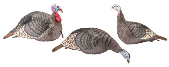 Picture of Hs Strut 100006 Strut-Lite Flock Wild Turkey Species Multi Color Synthetic 3 Per Pack 