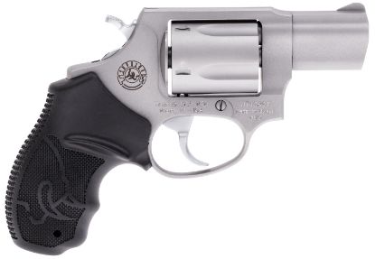 Picture of Taurus 2605029 605 38 Special +P Or 357 Mag Caliber With 2" Barrel, 5Rd Capacity Cylinder, Overall Matte Finish Stainless Steel, Finger Grooved Black Rubber Grip & Fixed Sights 