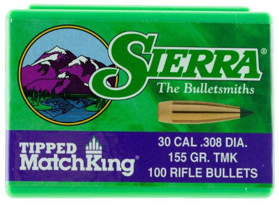 Picture of Sierra 7755 Tipped Matchking 30 Cal .308 155 Gr Tipped Matchking/ 100 Per Box 