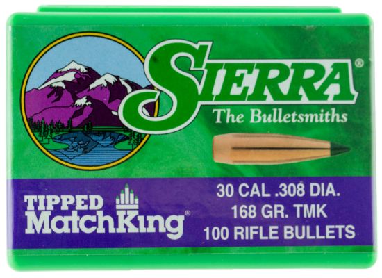 Picture of Sierra 7768 Tipped Matchking 30 Cal .308 168 Gr Tipped Matchking/ 100 Per Box 