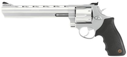 Picture of Taurus 2440089 44 Large Frame 44 Rem Mag 6Rd 8.37" Matte Stainless Ported Barrel, Matte Stainless Cylinder & Frame, Black Finger Groove Rubber Grip, Transfer Bar Safety Exposed Hammer 