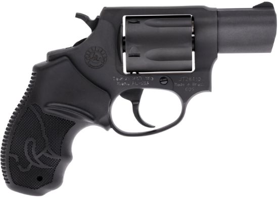 Picture of Taurus 2605021 605 38 Special +P Or 357 Mag 5 Shot 2" Barrel, Overall Matte Black Oxide Finish Steel, Finger Grooved Black Rubber Grip & Fixed Sights 